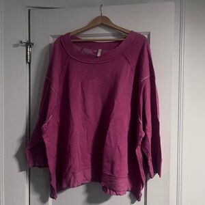 FP Movement by Free People Pink Crew Neck Sweater